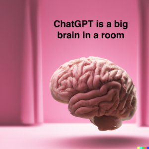 DALL-E image of a brain in a room