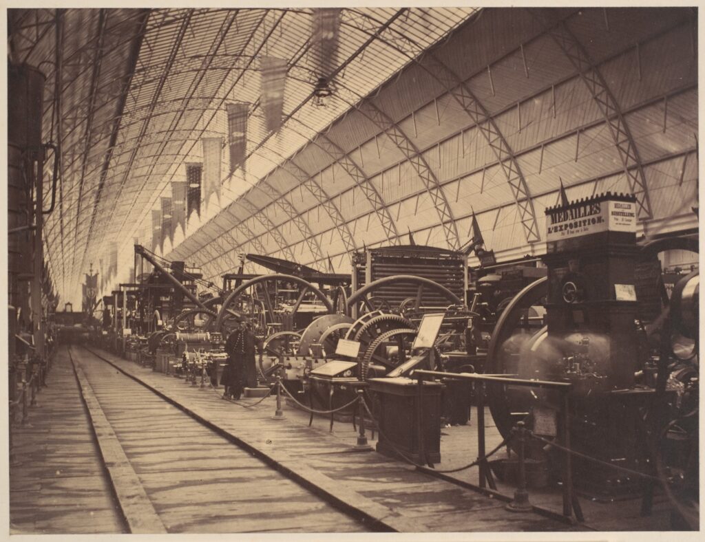 Photograph of large machinery from 1855