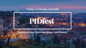 PIDFest logo superimposed over a photo of Prague