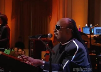 Stevie Wonder performing