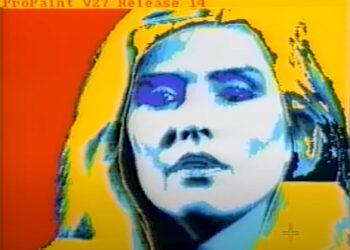 Warhol's image of Deborah Harry in progress