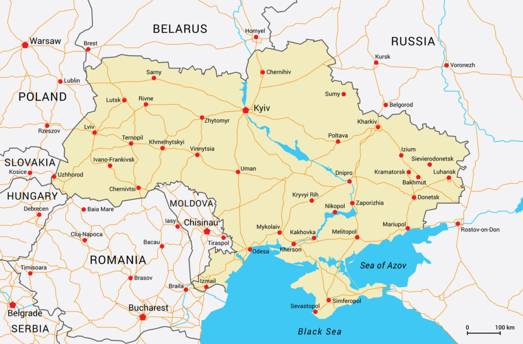 map of Ukraine