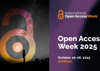 Banner graphic promoting International Open Access Week, October 20-26, 2025, which is an opportunity for the academic and research community to continue to learn about the potential benefits of Open Access, to share what they’ve learned with colleagues, and to help inspire wider participation in helping to make Open Access a new norm in scholarship and research.