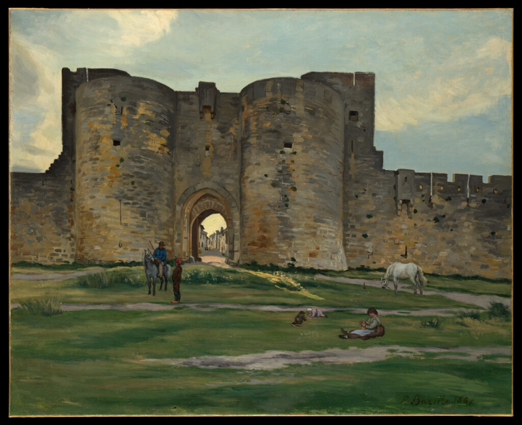 Painting titled Porte de la Reine at Aigues-Mortes