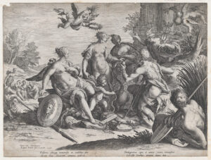 engraving of the judgement of Paris