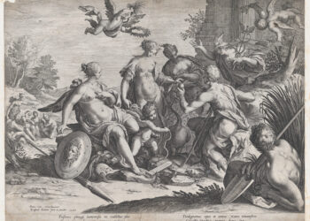 engraving of the judgement of Paris