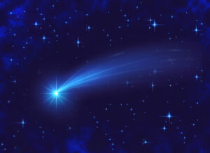 stock image of bright shooting star at night