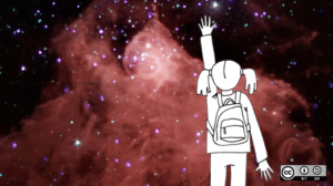 Child reaching for the stars.