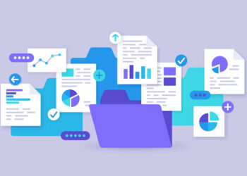 Transparent database file server file folder data digital technology modern design.