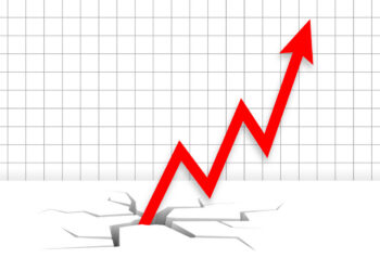 Decorative image representing a sudden and massive surge in a data graph