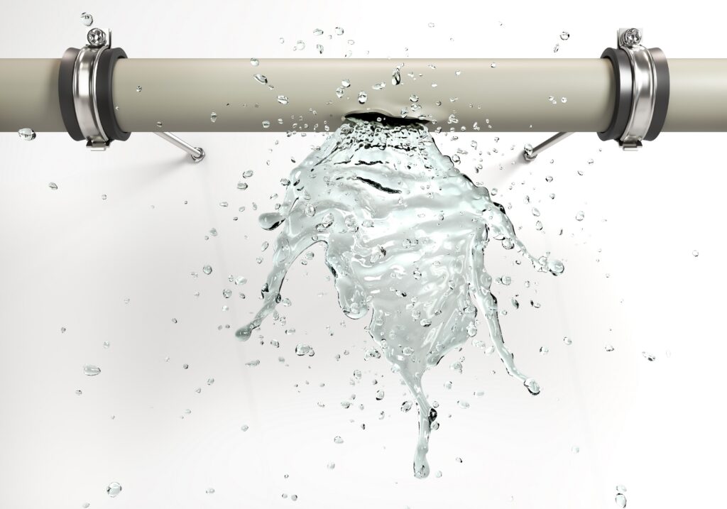 Decorative image of a leaking pipe, representing the ways in which scholarly metadata is unreliable and full of gaps