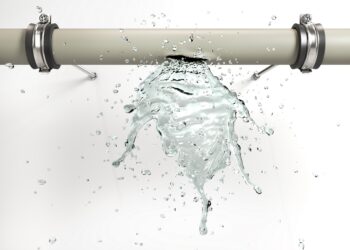 Decorative image of a leaking pipe, representing the ways in which scholarly metadata is unreliable and full of gaps